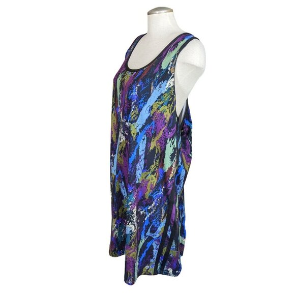 Rainbeau Curves Tunic Dress Womens Plus Size 26 28 Activewear Racerback Abstract - Picture 4 of 7